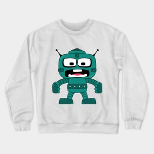 Cartoon angry robot Crewneck Sweatshirt